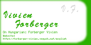 vivien forberger business card